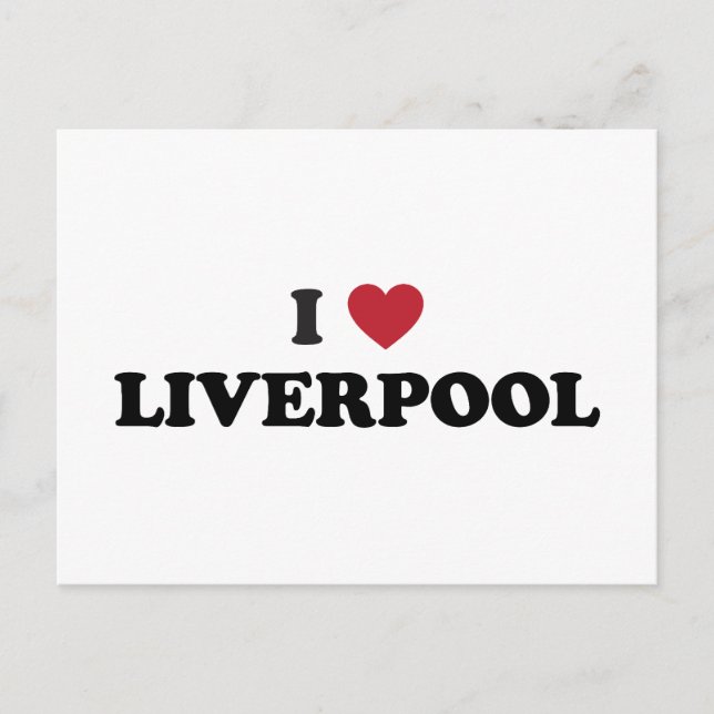 I Heart Liverpool England Postcard (Front)
