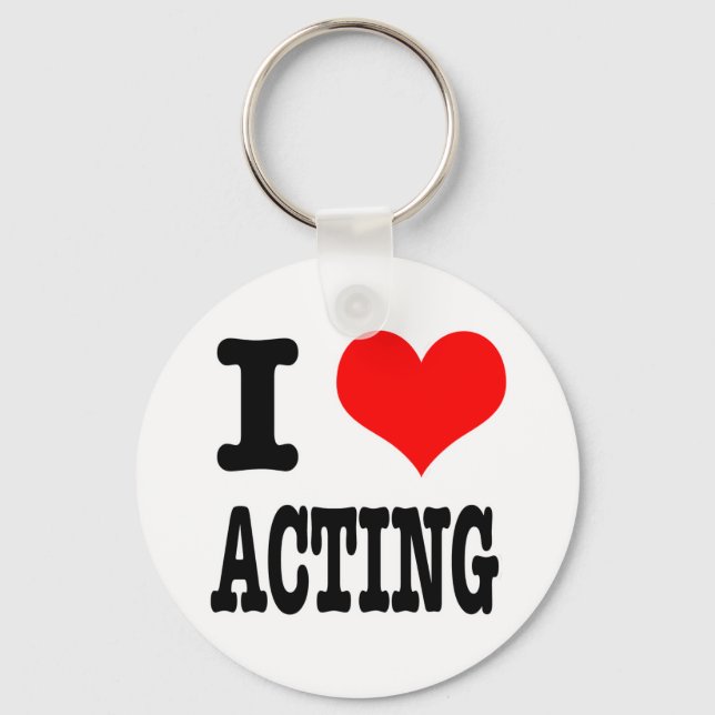 I HEART (LOVE) ACTING KEY RING (Front)
