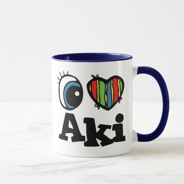 I Heart (Love) Aki Mug (Right)