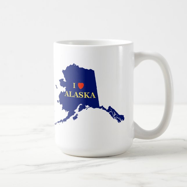 I Heart (Love) Alaska Coffee Mug (Right)