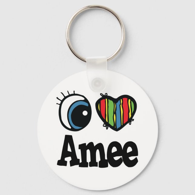 I Heart (Love) Amee Key Ring (Front)