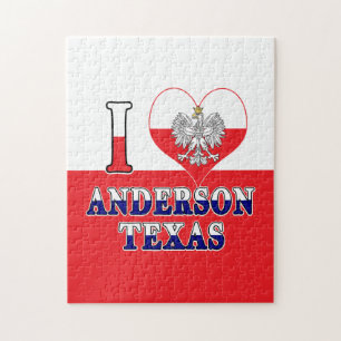 I Heart Love Anderson Texas Jigsaw Puzzle