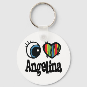 I Heart (Love) Angelina Key Ring