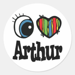 I Heart (Love) Arthur Classic Round Sticker