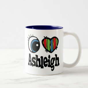 I Heart (Love) Ashleigh Two-Tone Coffee Mug
