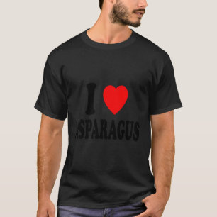 I Heart Love Asparagus Vegan Vegetarian Favourite T-Shirt