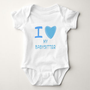 I Heart (Love) babysitter Baby Bodysuit
