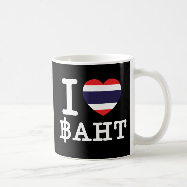 I Heart (Love) Baht Coffee Mug (Right)