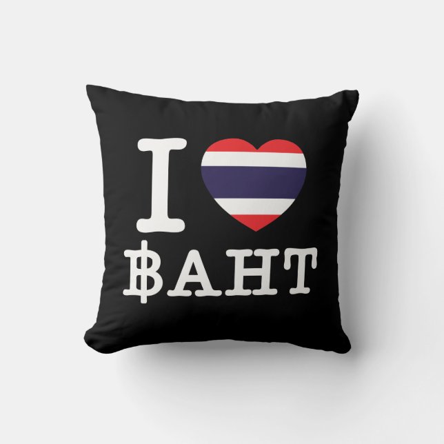 I Heart (Love) Baht Cushion (Front)