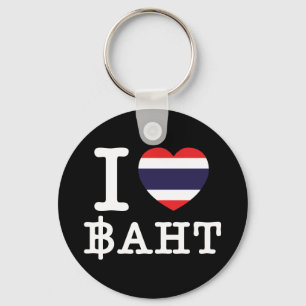 I Heart (Love) Baht Key Ring