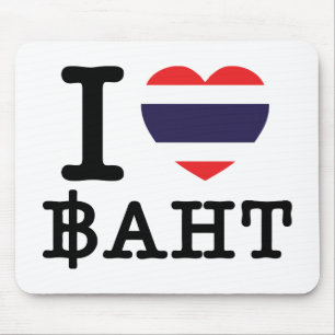I Heart (Love) Baht Mouse Pad