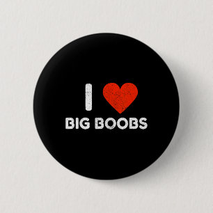 I Heart Love Big Vintage Distress 6 Cm Round Badge