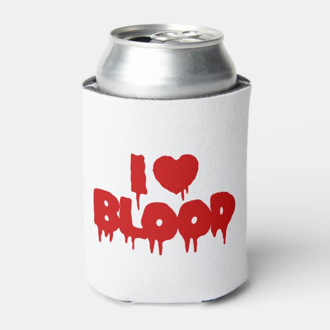 I HEART [LOVE] BLOOD CAN COOLER (Can Front)