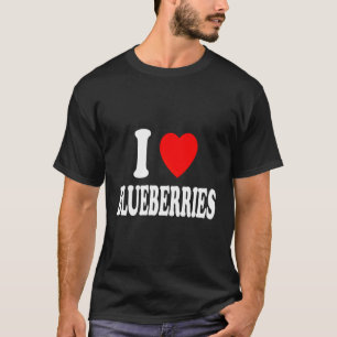 I Heart (Love) Blueberries Favourite Fruit Low Car T-Shirt