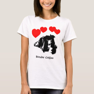 I Heart (Love) Border Collies Dog  T-Shirt