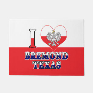 I Heart Love Bremond Texas Doormat