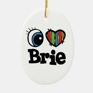 I Heart (Love) Brie Ceramic Tree Decoration