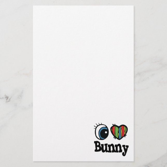 I Heart (Love) Bunny Stationery (Front)