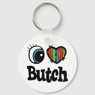 I Heart (Love) Butch Key Ring