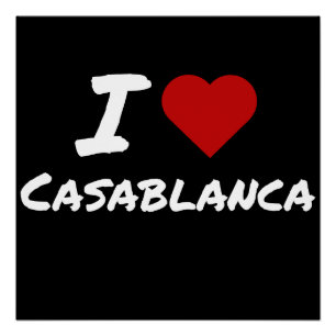 I Heart love Casablanca city Morocco Poster