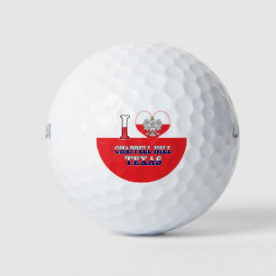 I Heart Love Chappell Hill Texas Golf Balls
