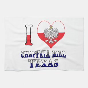 I Heart Love Chappell Hill Texas Tea Towel