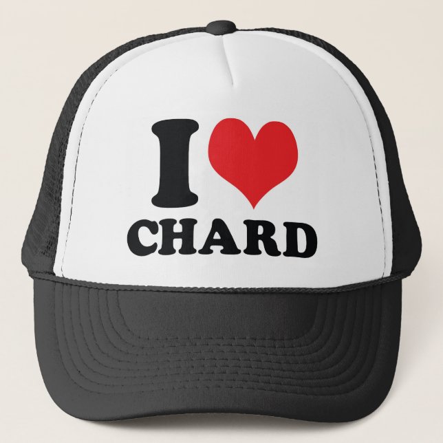 I Heart / love chard Trucker Hat (Front)