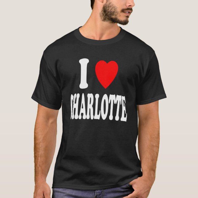 I Heart (Love) Charlotte Cute Matching Couple Spou T-Shirt (Front)