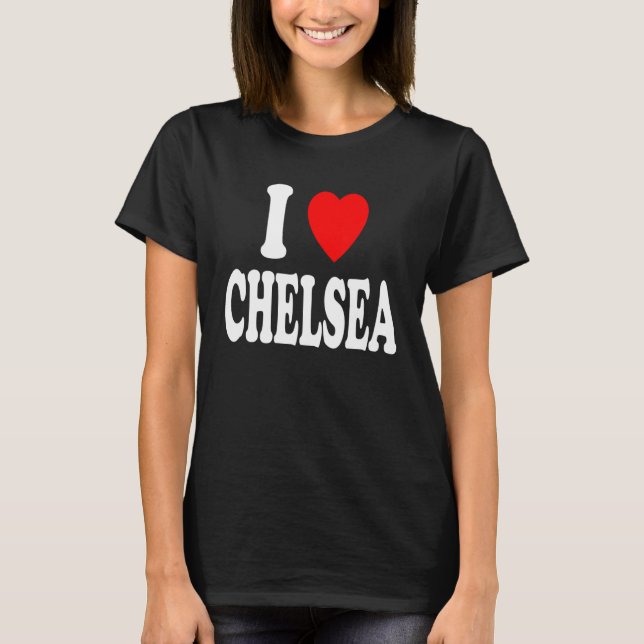 I Heart (Love) Chelsea Cute Matching Couple Spouse T-Shirt (Front)