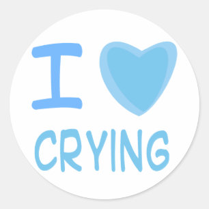 I Heart (Love) crying Classic Round Sticker