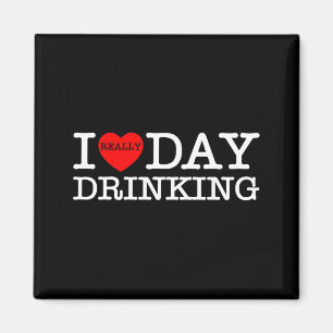 I Heart Love Day Drinking Party Funny Barbecue Fam Magnet