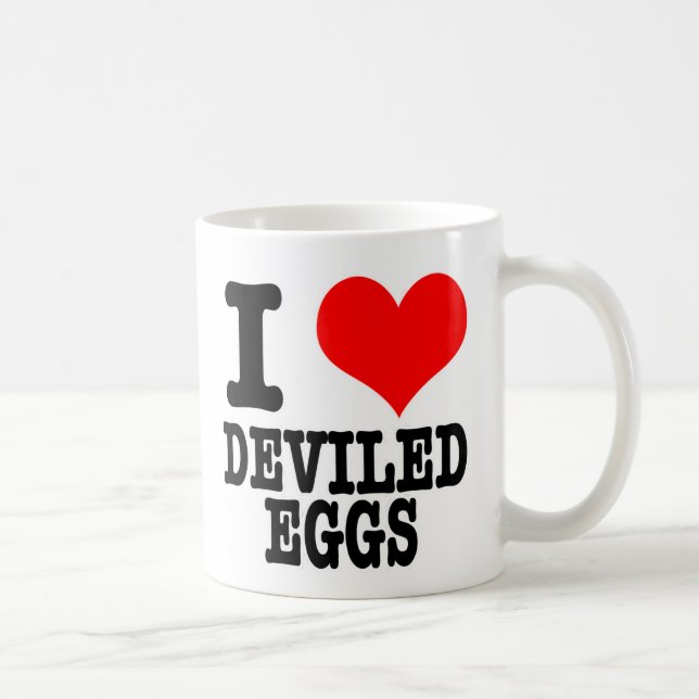 I HEART (LOVE) DEVILED EGGS COFFEE MUG (Right)