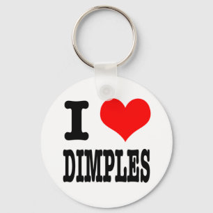 I HEART (LOVE) DIMPLES KEY RING