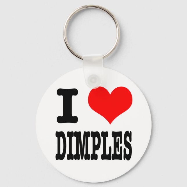 I HEART (LOVE) DIMPLES KEY RING (Front)
