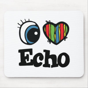 I Heart (Love) Echo Mouse Pad