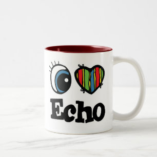 I Heart (Love) Echo Two-Tone Coffee Mug