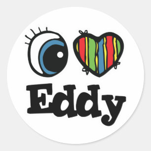 I  Heart (Love) Eddy Classic Round Sticker