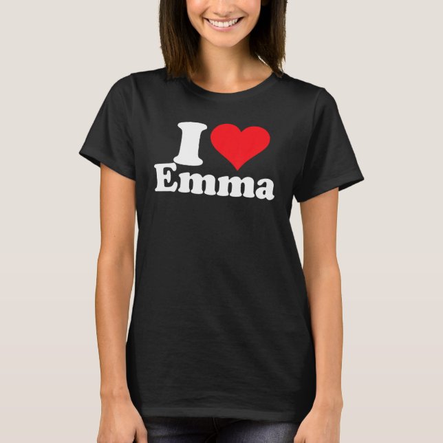 I HEART LOVE EMMA T-Shirt (Front)