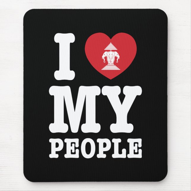 I Heart (Love) Erawan My Lao People Mouse Pad (Front)