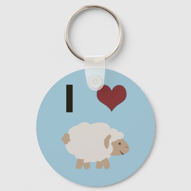 I heart (love) Ewe (you) Key Ring (Front)