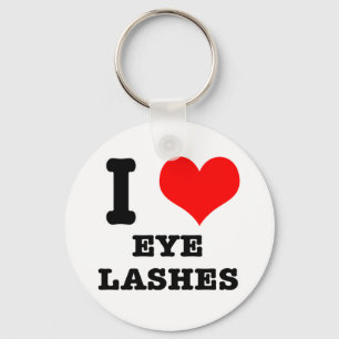 I HEART (LOVE) EYELASHES KEY RING