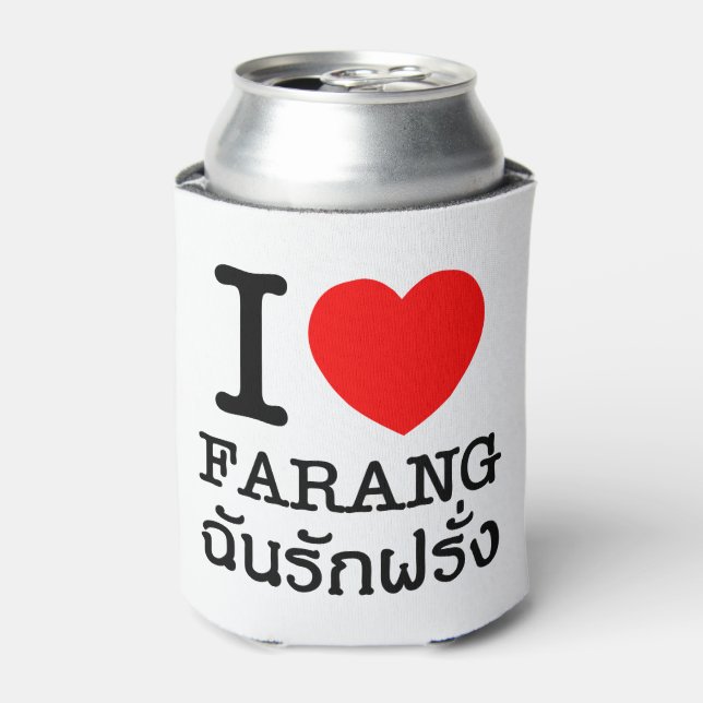 I Heart (Love) Farang Can Cooler (Can Front)