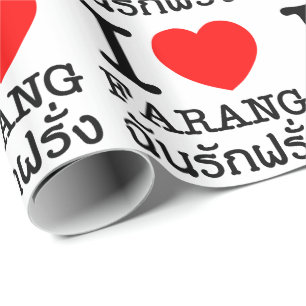I Heart (Love) Farang Wrapping Paper