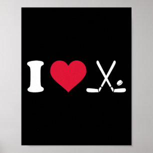 I Heart Love Field Hockey - Unisex Poster