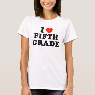 I Heart / Love Fifth Grade T-Shirt
