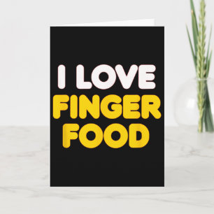 I Heart Love Finger Food I'm Food, Cute Couple Val Card