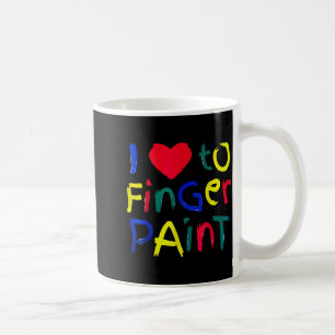 I heart love finger paint i'm paint cute couple va coffee mug