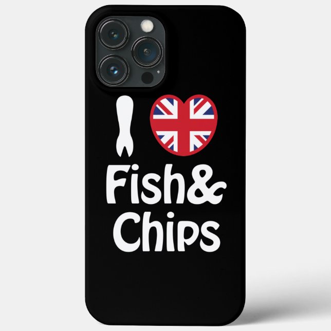 I Heart [Love] Fish & Chips Case-Mate iPhone Case (Back)