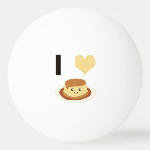 I Heart (love) flan! Ping Pong Ball