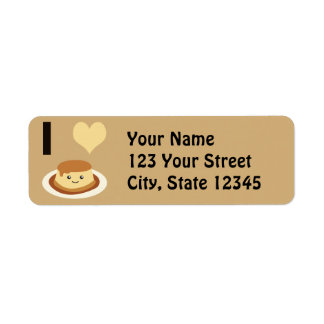 I Heart (love) flan! Return Address Label
